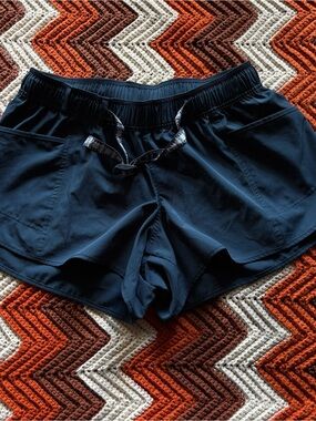 Active USA Navy Athletic Shorts with Drawstring